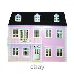 Glenside Grange Victorian Dolls House Pink Painted Flat Pack Kit 112 Scale