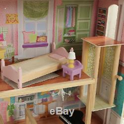 Grand View Mansion Children's Dollhouse 34 Pieces of Furniture EZ Kraft Assembly