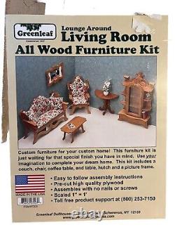 Greenleaf Doll House Furniture Kit Bundle! 6 Kits. 1=1' Whole House