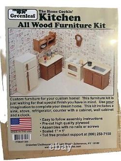 Greenleaf Doll House Furniture Kit Bundle! 6 Kits. 1=1' Whole House