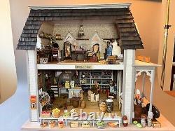 Greenleaf General Store + Dress Shop Wood OOAK Artisan Dollhouse Built Furnished