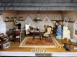 Greenleaf General Store + Dress Shop Wood OOAK Artisan Dollhouse Built Furnished