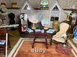 Greenleaf General Store + Dress Shop Wood OOAK Artisan Dollhouse Built Furnished