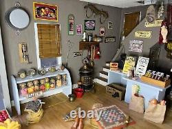 Greenleaf General Store + Dress Shop Wood OOAK Artisan Dollhouse Built Furnished