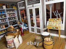 Greenleaf General Store + Dress Shop Wood OOAK Artisan Dollhouse Built Furnished