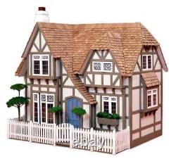 Greenleaf Glencroft Dollhouse Kit Cozy Tudor Cottage with 4 Spacious Rooms
