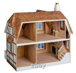 Greenleaf Glencroft Dollhouse Kit Cozy Tudor Cottage with 4 Spacious Rooms