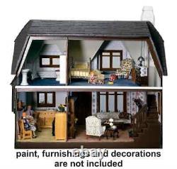 Greenleaf Glencroft Dollhouse Kit Cozy Tudor Cottage with 4 Spacious Rooms