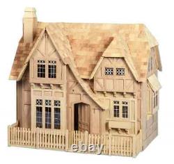 Greenleaf Glencroft Dollhouse Kit Cozy Tudor Cottage with 4 Spacious Rooms