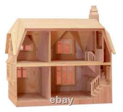 Greenleaf Glencroft Dollhouse Kit Cozy Tudor Cottage with 4 Spacious Rooms