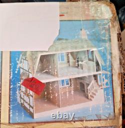 Greenleaf Glenwood Wooden Doll House Kit 1963 Complete Box 25 x 18 D x 24 H