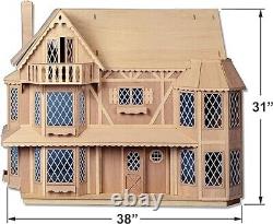 Greenleaf Harrison Dollhouse Kit, 1 Inch Scale, Victorian-Style DIY Model Kit