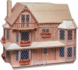 Greenleaf Harrison Dollhouse Kit, 1 Inch Scale, Victorian-Style DIY Model Kit