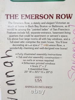 Greenleaf The Emerson Row Wooden Dollhouse Kit 23 W x 32-1/2 H x 20 D New