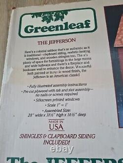 Greenleaf The Jefferson Wooden Dollhouse Kit Vintage Made In USA