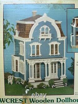 Greenleaf Willowcrest Wooden Dollhouse Kit Victorian Open Box Vintage 1 to 1