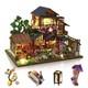 GuDoQi DIY Miniature Dollhouse Kit 124 Scale Tiny House Music Plant Model