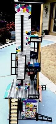 HTF KidKraft Wooden Dollhouse Bianca City Life 4-Story Tons Of Accessories L@@K