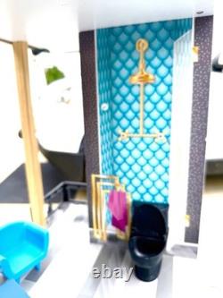 HTF KidKraft Wooden Dollhouse Bianca City Life 4-Story Tons Of Accessories L@@K