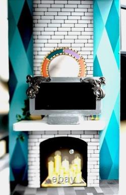 HTF KidKraft Wooden Dollhouse Bianca City Life 4-Story Tons Of Accessories L@@K