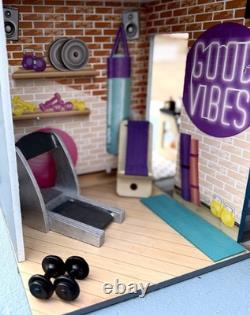 HTF KidKraft Wooden Dollhouse Bianca City Life 4-Story Tons Of Accessories L@@K