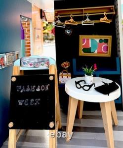 HTF KidKraft Wooden Dollhouse Bianca City Life 4-Story Tons Of Accessories L@@K