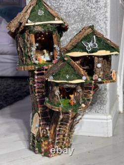 HUGE Fairy House Village Fully Decorated With Lights (ONE OF A KIND)