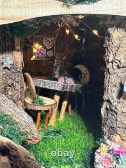 HUGE Fairy House Village Fully Decorated With Lights (ONE OF A KIND)