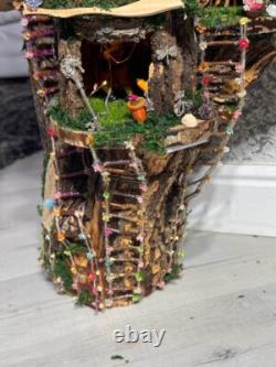 HUGE Fairy House Village Fully Decorated With Lights (ONE OF A KIND)