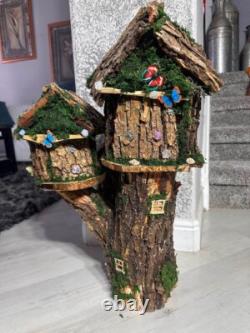 HUGE Fairy House Village Fully Decorated With Lights (ONE OF A KIND)