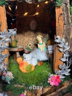 HUGE Fairy House Village Fully Decorated With Lights (ONE OF A KIND)