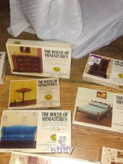 HUGE Lot 30+ The House Of Miniatures Complete VTG Doll Furniture (With Decor)