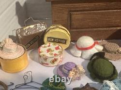 HUGE Miniature Doll House Sewing Machine Room Lot Vintage