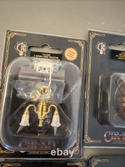 Half Inch Scale Lot Cir-Kit Concepts Dollhouse Chandelier And Hanging Lamp Lot