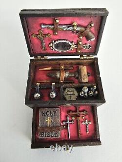 Hand Made 112th scale Miniature Vampire Hunting Kit