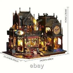 Handmade 3D Stereo Assembly Magic Hut, DIY Retro Design Assembly Building Model
