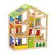 Hape All Seasons Wooden Furnished Dollhouse Playset