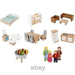 Hape Wooden 10 Room Family Play Mansion Dollhouse withAccessories for Ages 3 & Up