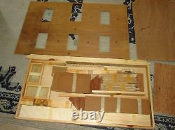 Harold Woodman Vintage Colonial Solid Wood 3 Story Doll House Kit 31x12x27