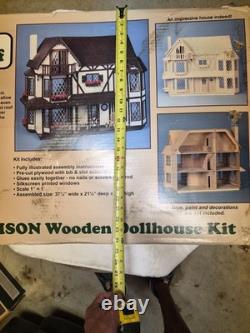 Harrison Dollhouse Kit by Greenleaf Dollhouses, An Unfinished Scale Tudor Home