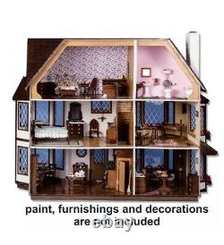Harrison Tudor Farmhouse Dollhouse Miniature House (Partially Completed Kit)