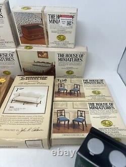House of Miniature Kits 112 Scale Lot of 10 Opened Dollhouse Furniture Kits NEW