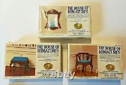 House of Miniatures Chippendale Themed 7 Furniture Lot Dresser Chests Chair NIB