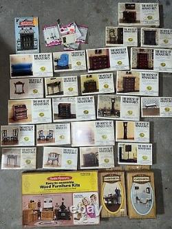 House of miniature furniture kits Lot Of 23 Plus Extras Unopened & a few opened