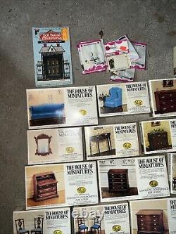 House of miniature furniture kits Lot Of 23 Plus Extras Unopened & a few opened