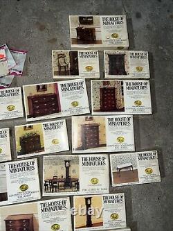 House of miniature furniture kits Lot Of 23 Plus Extras Unopened & a few opened