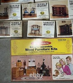 House of miniature furniture kits Lot Of 23 Plus Extras Unopened & a few opened