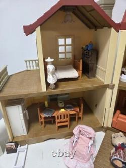 Huge Calico Critters Lot Red Roof Country Home Tree House Furniture Figures