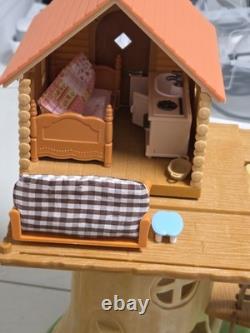 Huge Calico Critters Lot Red Roof Country Home Tree House Furniture Figures