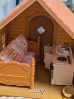 Huge Calico Critters Lot Red Roof Country Home Tree House Furniture Figures